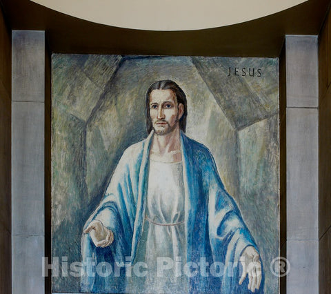 Photo - Oil Painting Jesus Located in Stairway of Great Hall, Department of Justice, Washington, D.C.- Fine Art Photo Reporduction