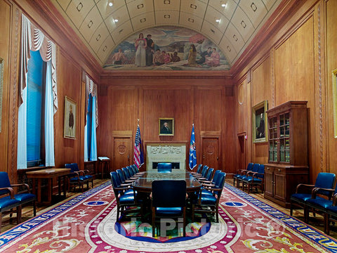 Photo - Full View, Oil Painting, Attorney General Conference Room, Department of Justice, Washington, D.C.- Fine Art Photo Reporduction