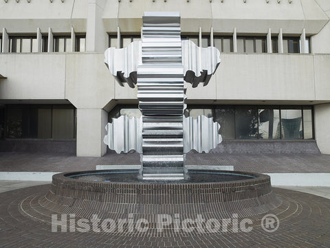 Orlando, FL Photo - Sculpture Artifact Located at Exterior Courtyard of The George C. Young Federal Building and Courthouse, Orlando, Florida