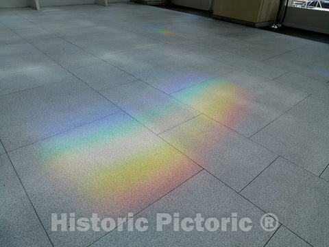 Photo - View of Solar Color on Floor at Sculpture Solar Spectrum at The Sam Gibbons U.S. Courthouse, Tampa, Florida- Fine Art Photo Reporduction