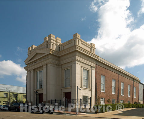 Photo - Exterior, U.S. Courthouse, Natchez, Mississippi- Fine Art Photo Reporduction