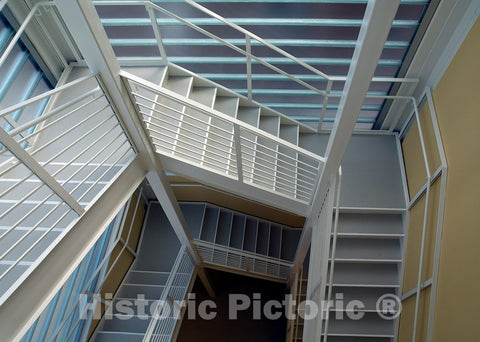 Photo - New stair interior, U.S. Courthouse, Natchez, Mississippi- Fine Art Photo Reporduction