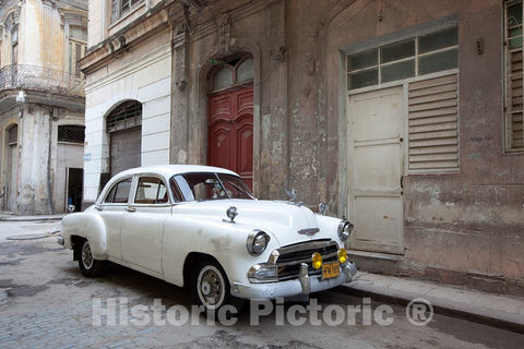 Photo - Vintage Cars are Everywhere in Old Havana, Cuba- Fine Art Photo Reporduction