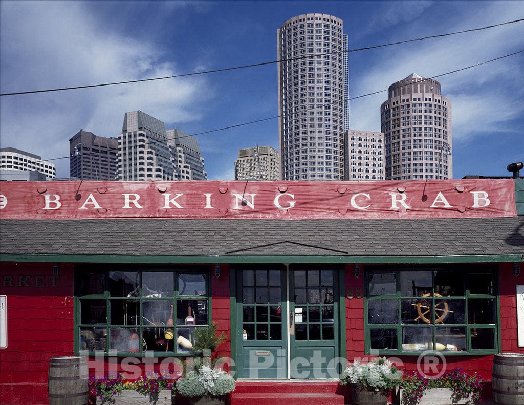 Boston, MA Photo - The Barking Crab Restaurant on The Fan Pier Across The Northern Bridge from Downtown Boston, Massachusetts
