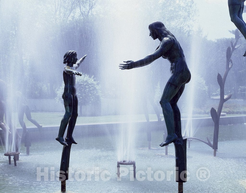 Falls Church, VA Photo - Fountain of Faith in Falls Church, Virginia's National Memorial Park Cemetery
