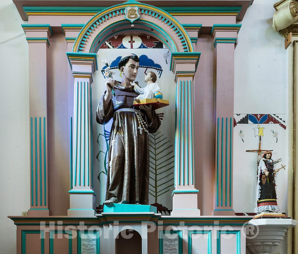 Photograph - Interior view of the San Ysleta Mission, built in 1682 by members of the Tigua Indian tribe who had been forced to flee their ancestral home near what is now Albuquerque 3