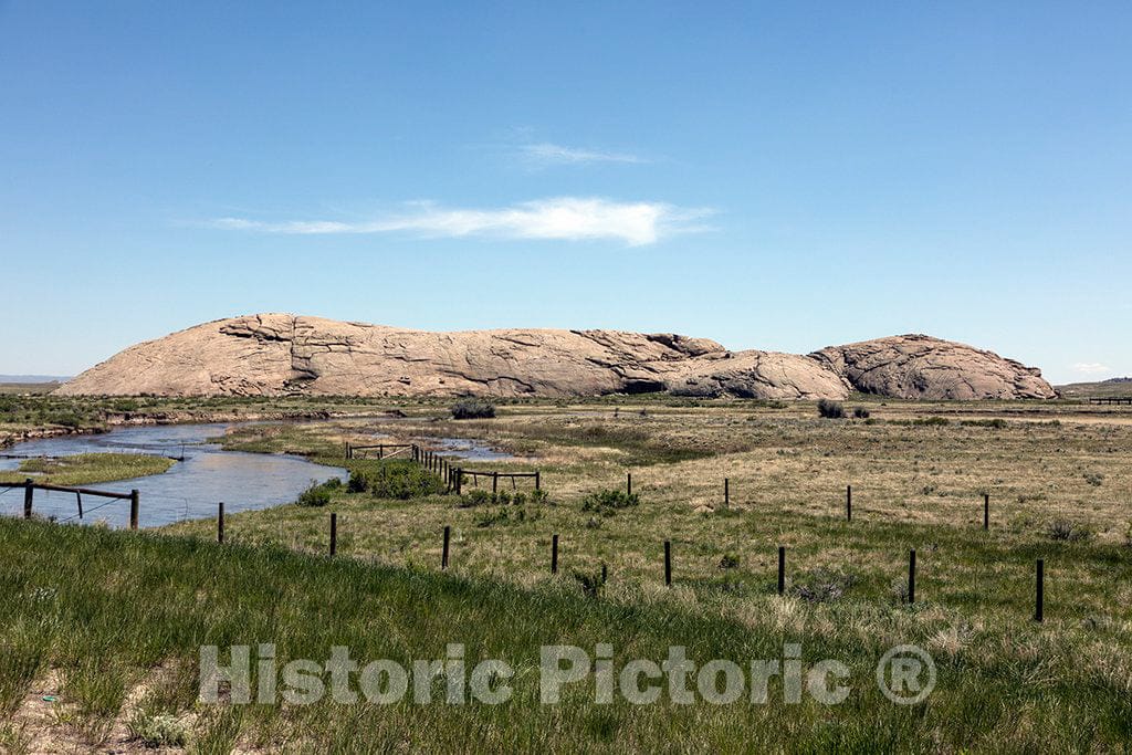 Photo- Independence Rock, a loaf-Shaped Formation Along The Sweetwater River That Would Have had Little Significance 2 Fine Art Photo Reproduction