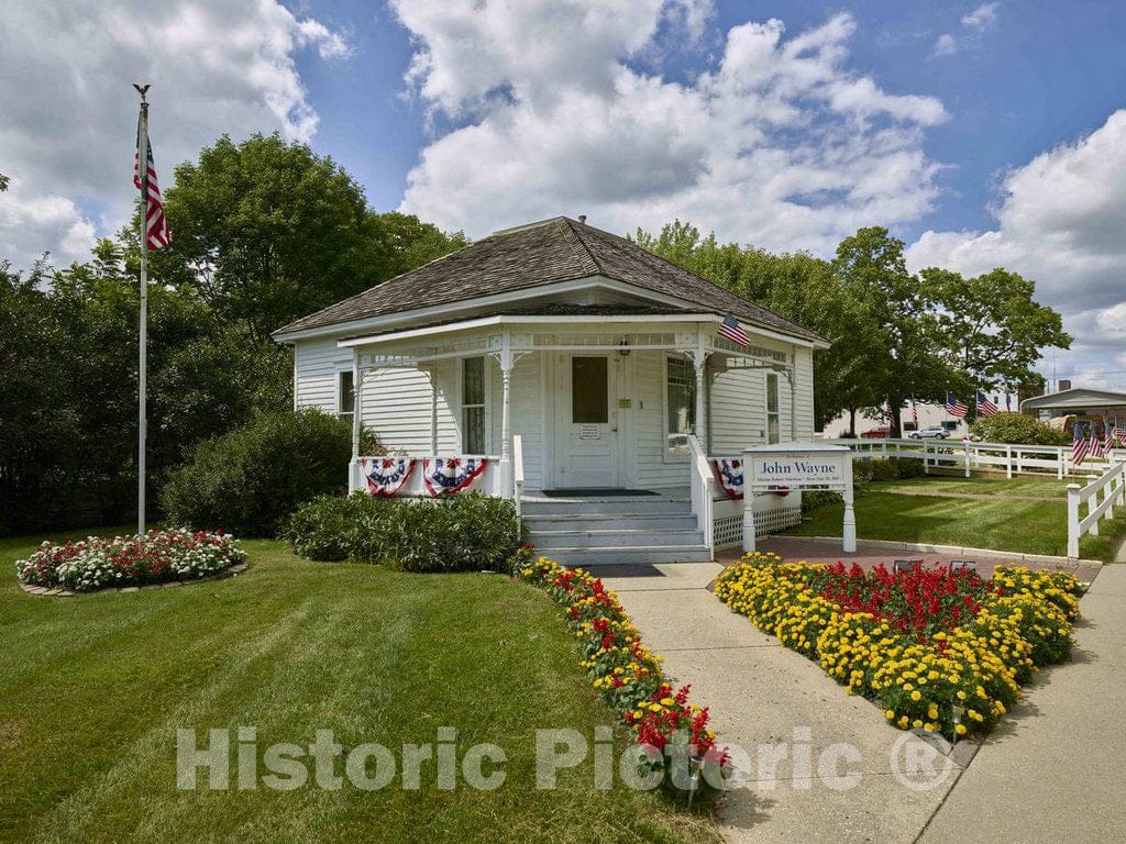 Photo- The Legendary American Actor John Wayne's Four-Room Birthplace Home on John Wayne Drive in Winterset, Iowa, was Built in The 1880s 1 Fine Art Photo Reproduction