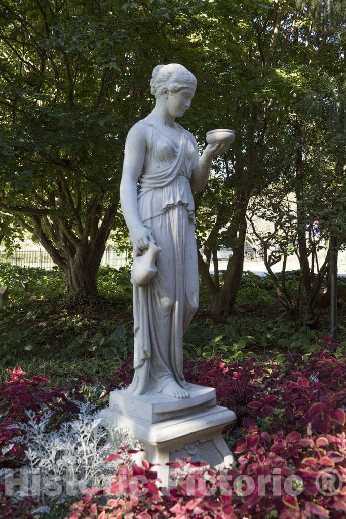 Photo - Statue in Krider Nurseries'World's Fair Garden in Middlebury, Indiana- Fine Art Photo Reporduction