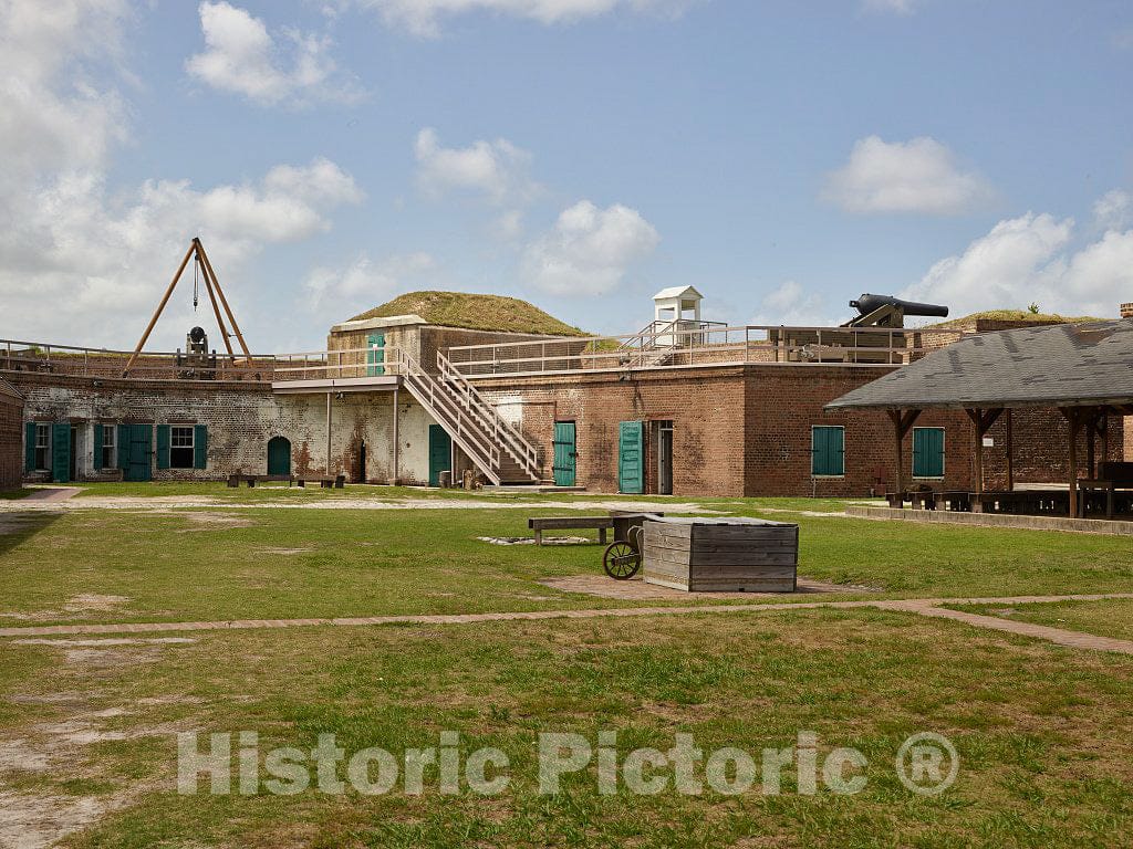 Photo- Fort James Jackson, usually called Old Fort Jackson, is a restored 19th-century fort located on the Savannah River, two miles east Savannah, Georgia 3 Fine Art Photo