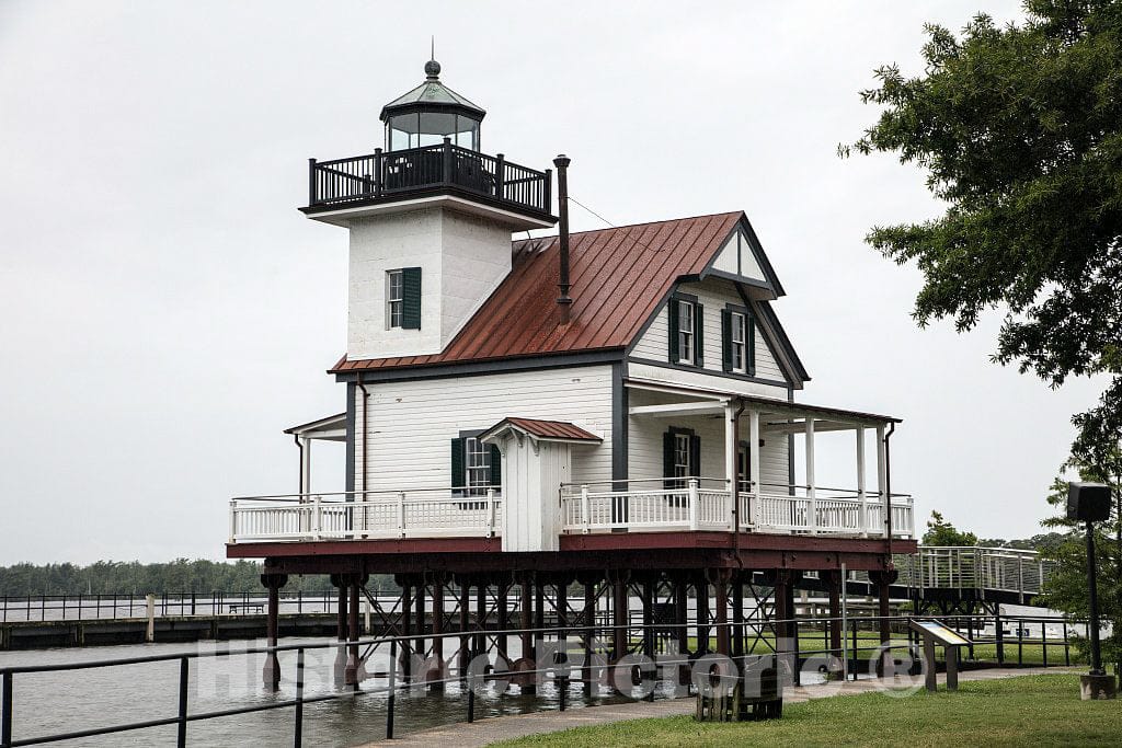 Photo- The Roanoke River Lighthouse in Edenton, North Carolina is a Screw-Pile-Style Lighthouse and was Constructed in 1887 1 Fine Art Photo Reproduction