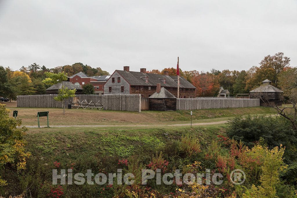 Photo- Old Fort Western, a onetime British Colonial Outpost at The Head of Navigation on The Kennebec River in Augusta, Maine's Capital City 2 Fine Art Photo Reproduction