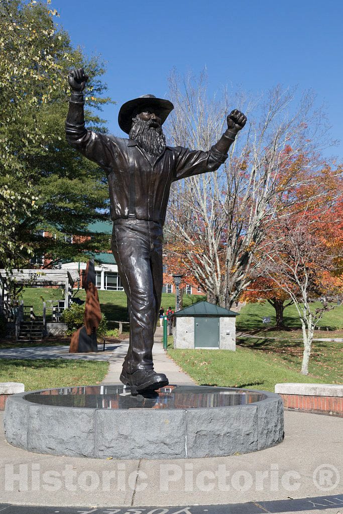 Photo - Sculpture of Yosef The Mountain Man, The Mascot of Appalachian State University in Boone, North Carolina- Fine Art Photo Reporduction