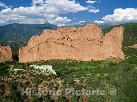 Photo- Aerial View of Some of The Standout red-Rock Formations at The Garden of The Gods, a municipally Owned and Free Park in Colorado Springs, Colorado 9 Fine Art Photo