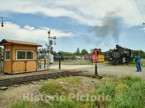Photo - Train crossing at the Colorado Railroad Museum in Golden, outside Denver- Fine Art Photo Reporduction