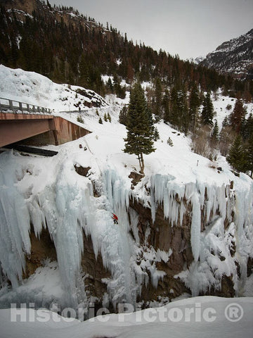 Photo- A Portion of The Ouray Ice Park, a Human-Made ice Climbing Venue in a Natural Gorge Within Walking Distance of The City of Ouray, Colorado 1 Fine Art Photo Reproduction