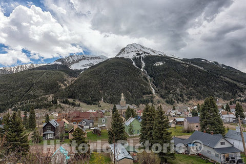 Photo - View from a Ridge Above The onetime Silver-Mining Boomtown of Silverton, Colorado- Fine Art Photo Reporduction