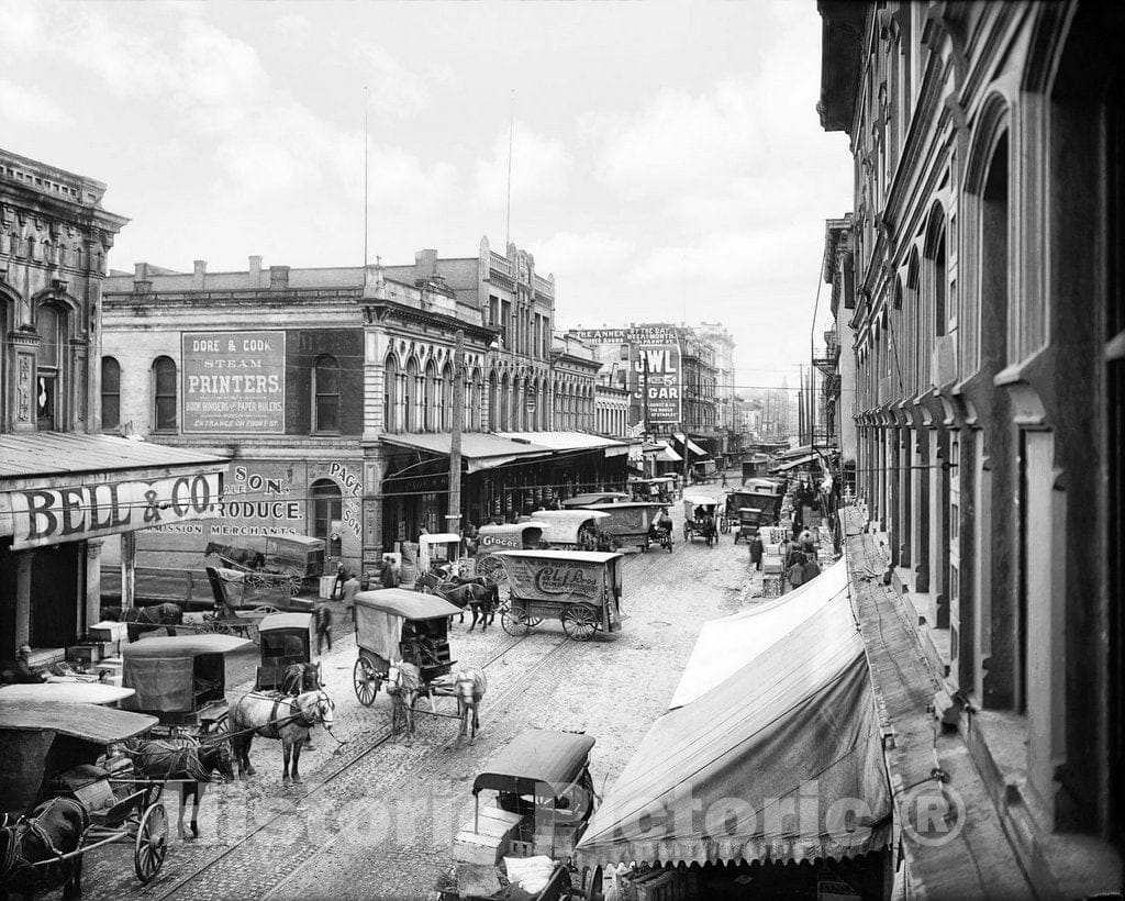 Historic Black & White Photo - Portland, Maine - Delivery Wagons, c1911 -