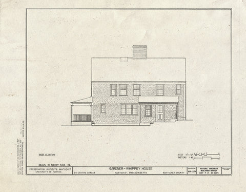 Blueprint HABS Mass,10-NANT,95- (Sheet 7 of 10) - Gardner-Whippey House, 64 Centre Street, Nantucket, Nantucket County, MA