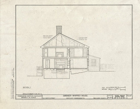 Blueprint HABS Mass,10-NANT,95- (Sheet 9 of 10) - Gardner-Whippey House, 64 Centre Street, Nantucket, Nantucket County, MA