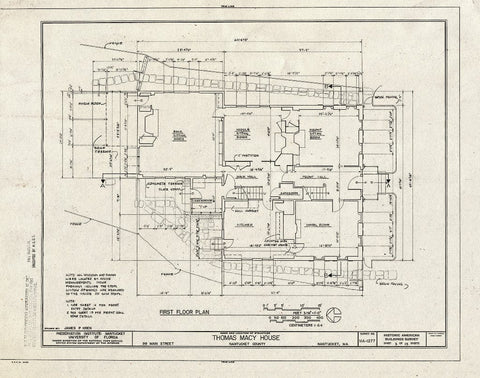 Blueprint HABS Mass,10-NANT,99- (Sheet 3 of 15) - Thomas Macy House, 99 Main Street, Nantucket, Nantucket County, MA