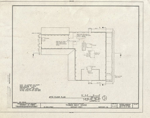 Blueprint HABS Mass,10-NANT,99- (Sheet 5 of 15) - Thomas Macy House, 99 Main Street, Nantucket, Nantucket County, MA