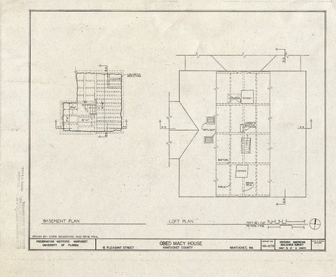 Blueprint HABS Mass,10-NANT,98- (Sheet 5 of 11) - Obed Macy House, 15 Pleasant Street, Nantucket, Nantucket County, MA