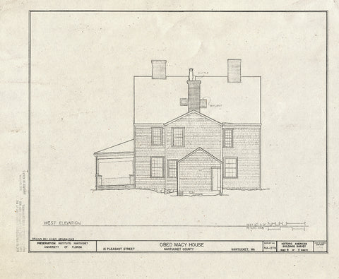Blueprint HABS Mass,10-NANT,98- (Sheet 8 of 11) - Obed Macy House, 15 Pleasant Street, Nantucket, Nantucket County, MA
