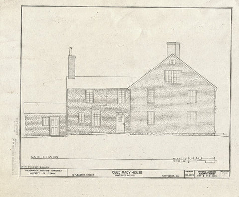 Blueprint HABS Mass,10-NANT,98- (Sheet 9 of 11) - Obed Macy House, 15 Pleasant Street, Nantucket, Nantucket County, MA