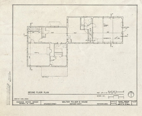 Blueprint HABS Mass,10-NANT,94- (Sheet 3 of 12) - Walter Folger II House, 8 Pleasant Street, Nantucket, Nantucket County, MA