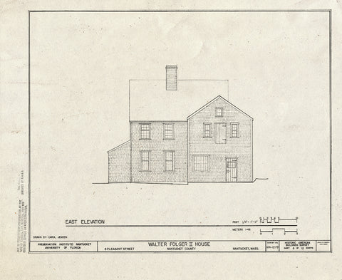 Blueprint HABS Mass,10-NANT,94- (Sheet 6 of 12) - Walter Folger II House, 8 Pleasant Street, Nantucket, Nantucket County, MA