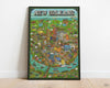 Historic Map : Pictorial Map of New Orleans, Louisiana, Trans Continental, 1972, Vintage Wall Art