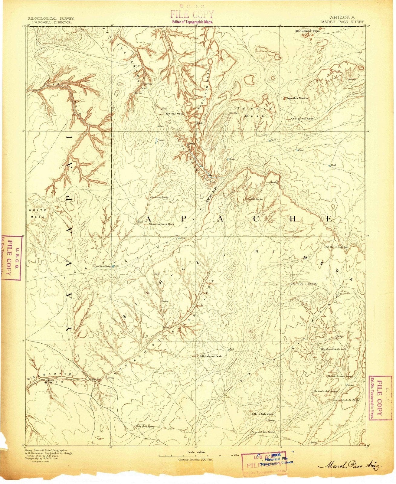 1883 Marsh Pass, AZ - Arizona - USGS Topographic Map