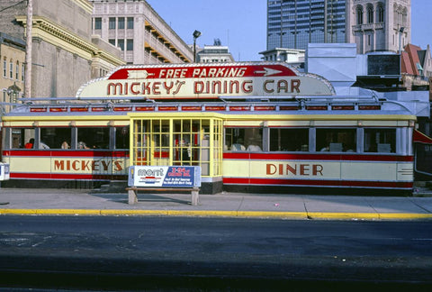 Historic Photo : 1984 Mickey's Diner (1937-39), 36 W. 9th Street, St. Paul, Minnesota | Margolies | Roadside America Collection | Vintage Wall Art :