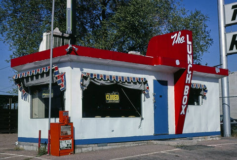 Historic Photo : 1980 The Lunch Box, Cimarron Avenue, Colorado Springs, Colorado | Margolies | Roadside America Collection | Vintage Wall Art :
