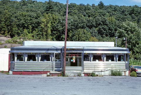 Historic Photo : 1976 Royal Diner, side view, Route 28, north of Kingston, New York | Margolies | Roadside America Collection | Vintage Wall Art :