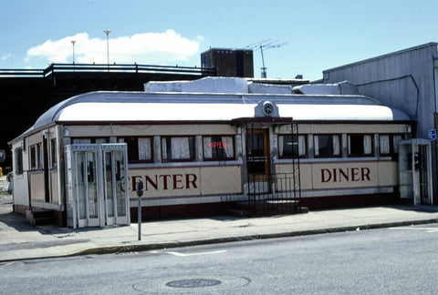 Historic Photo : 1976 Central Diner, Bank Street, Poughkeepsie, New York | Margolies | Roadside America Collection | Vintage Wall Art :