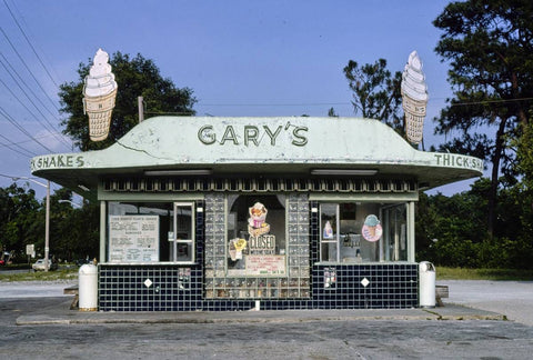 Historic Photo : 1979 Gary's ice cream, N. Main Street, Jacksonville, Florida | Margolies | Roadside America Collection | Vintage Wall Art :