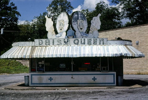 Historic Photo : 1979 Daisy Queen ice cream, N. Main Street, Greenville, South Carolina | Margolies | Roadside America Collection | Vintage Wall Art :