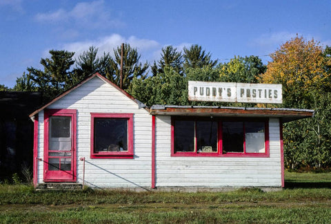 Historic Photo : 1988 Puddy's Pasties, Route 2, Iron Mountain, Michigan | Margolies | Roadside America Collection | Vintage Wall Art :