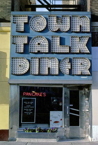 Historic Photo : 1984 Town Talk Diner, Lake Street, Minneapolis, Minnesota | Margolies | Roadside America Collection | Vintage Wall Art :