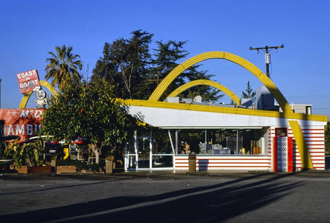 Historic Photo : 1979 McDonald's, Foothill Boulevard, Azusa, California | Margolies | Roadside America Collection | Vintage Wall Art :
