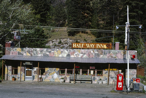 Historic Photo : 1980 Half Way Inn, Route 95, New Meadows, Idaho | Margolies | Roadside America Collection | Vintage Wall Art :