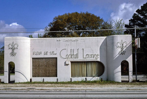 Historic Photo : 1982 Fleur De Lis Cocktail Lounge, Government Street, Baton Rouge, Louisiana | Margolies | Roadside America Collection | Vintage Wall Art :