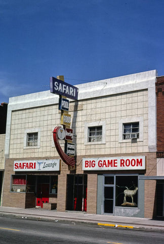 Historic Photo : 1980 Safari Lounge, 3rd Street, Grand Island, Nebraska | Margolies | Roadside America Collection | Vintage Wall Art :