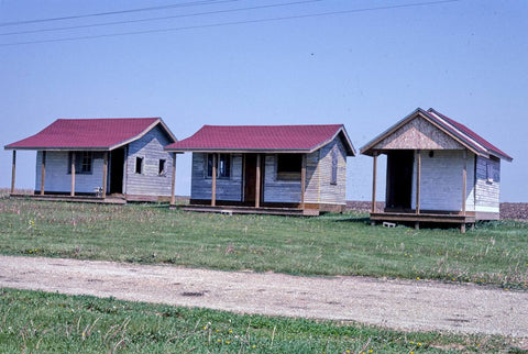 Historic Photo : 2003 Youngville Cafe cabins, three cabins, Route 30, near Van Horne, Iowa | Margolies | Roadside America Collection | Vintage Wall Art :