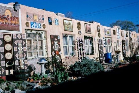 Historic Photo : 2003 Aztec Motel, diagonal view 1, Route 66, Albuquerque, New Mexico | Margolies | Roadside America Collection | Vintage Wall Art :