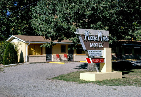 Historic Photo : 1980 Mar-Mar Motel, Bull Shoals, Arkansas | Margolies | Roadside America Collection | Vintage Wall Art :