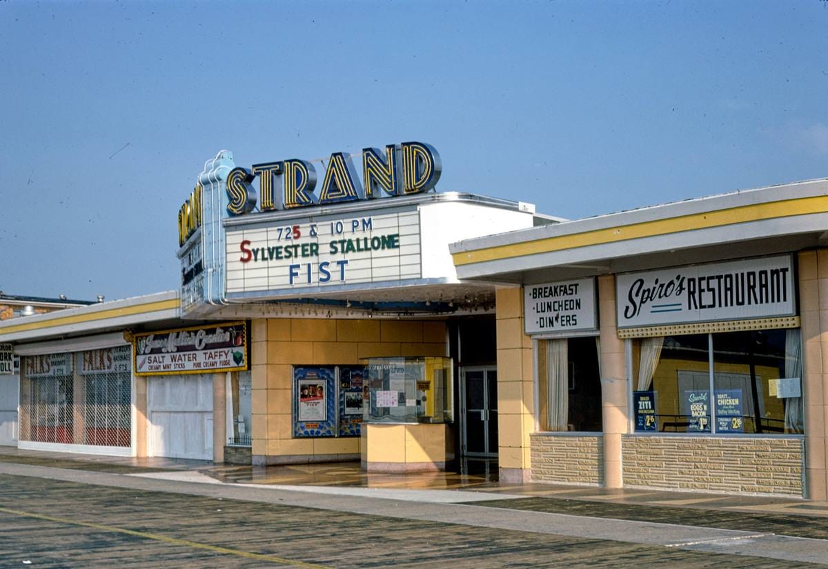 Historic Photo : 1978 Strand Theater, angle 1, Boardwalk, Wildwood, New Jersey | Margolies | Roadside America Collection | Vintage Wall Art :