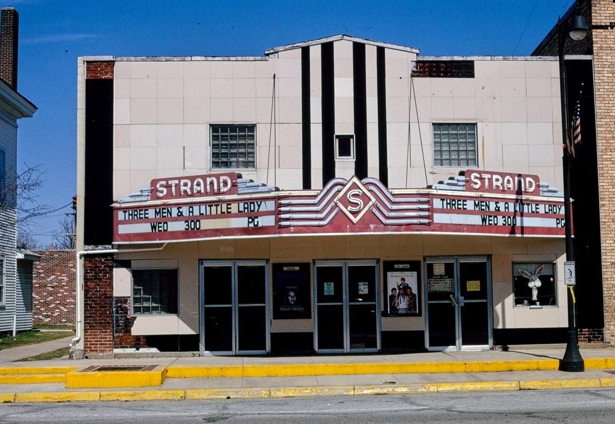 Historic Photo : 1991 Strand Theater, Michigan Street, Paw Paw, Michigan | Margolies | Roadside America Collection | Vintage Wall Art :